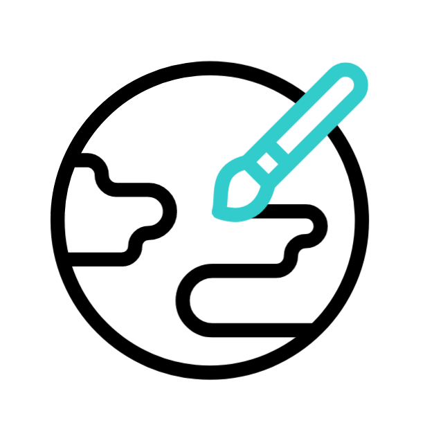 Icône créativité animée